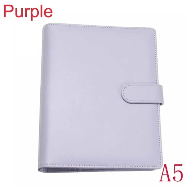 New Vintage Refillable Notebook File Folder Notepad Cover Leather Ring Binder Office Supplies