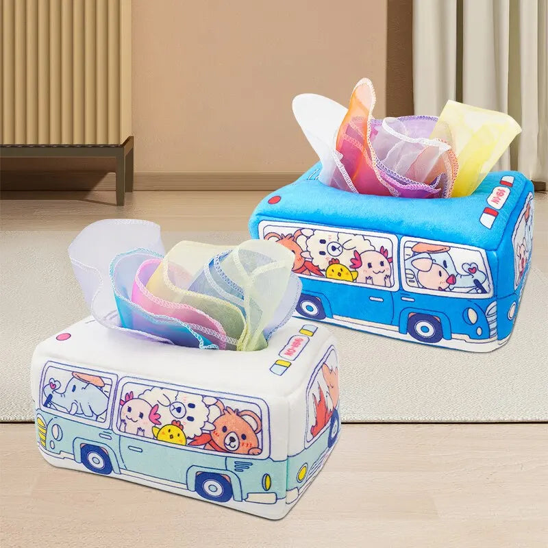 Baby Paper Drawer Toy Baby Cant Tear Paper Towel Box Paper Drawer Cloth Book Childrens Finger Exercise Soothing Toy