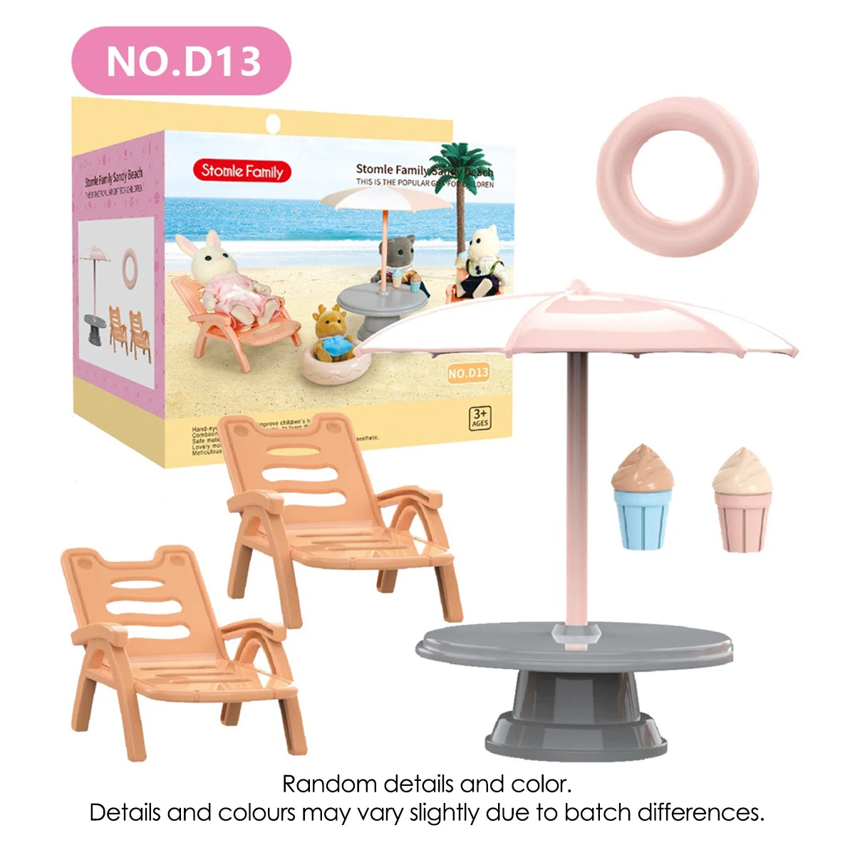 1:12 Miniature Furniture Forest Family Kitchen Toy Dining Table Dollhouse Accessories Bathroom Pretend Play For Girl Gifts Toys