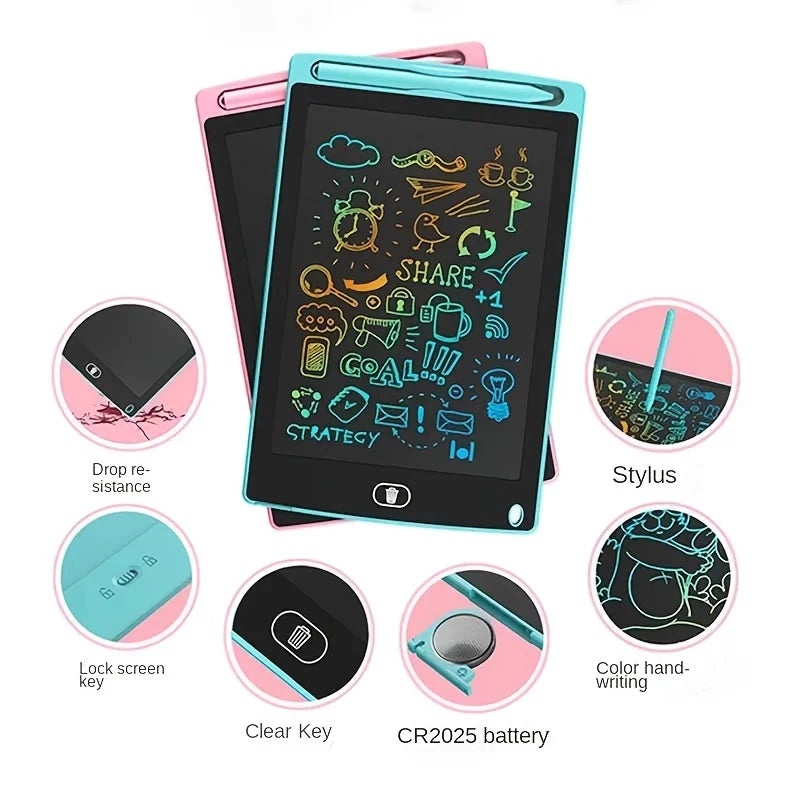 12Inch LCD Writing Tablet Electronic Digital Writing Colorful Screen Doodle Board Handwriting Paper Drawing Tablet Gift For Kids