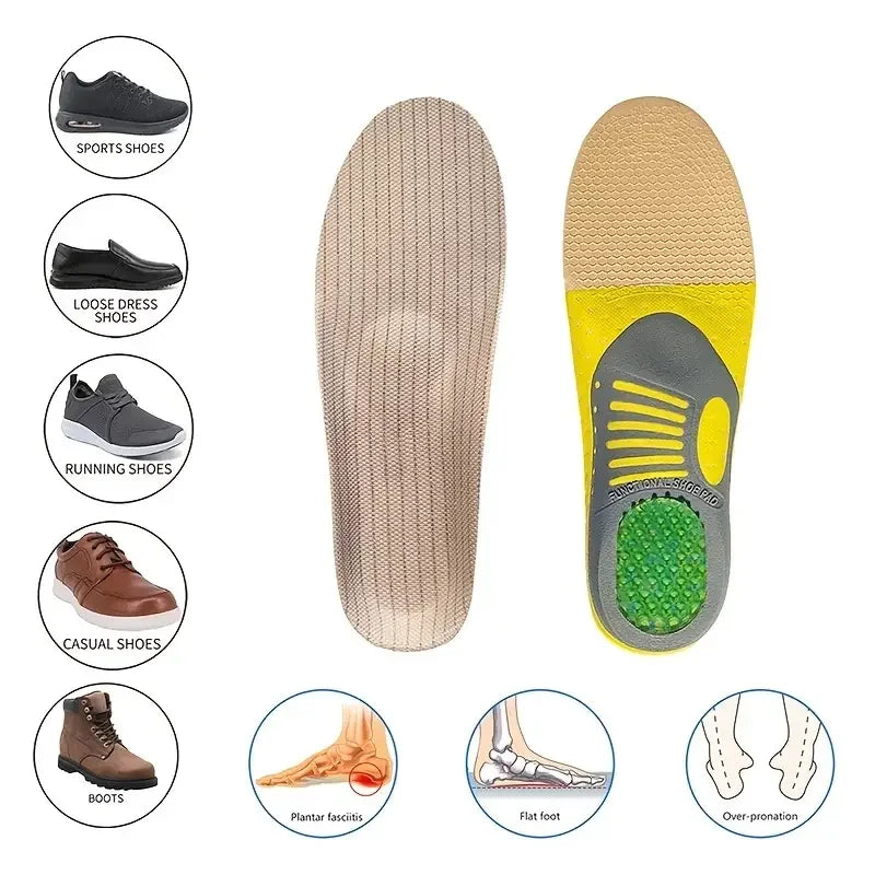 1Pair Orthopedic Insoles Orthotics Flat Foot Health Sole Pad For Shoes Insert Arch Support Pad Plantar Fasciitis Feet Care Pads