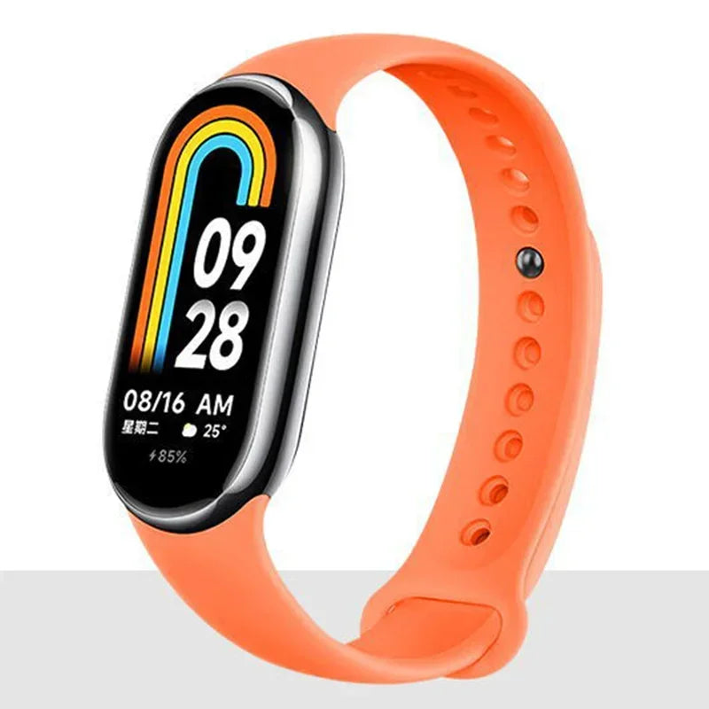 Sport Strap For Xiaomi Mi band 8-8 NFC Belt Replacement miband8 silicone Bracelet smart band 8 waterproof Watchbands Accessories