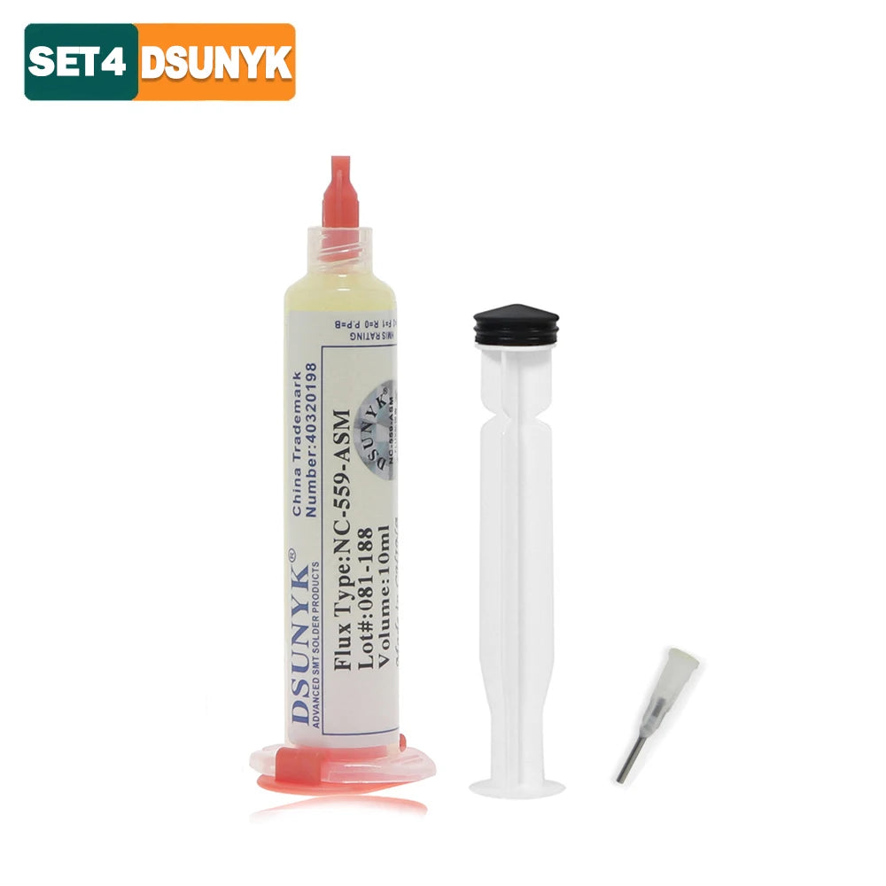 Original Amtech Nc 559 Flux Welding Flux 10ml Syringe Flux for Soldering and Soldering for Electronics Tools &BGA SMD PCB Repair