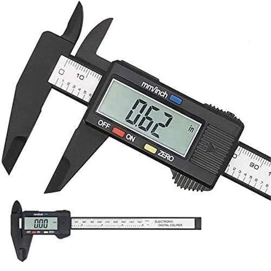 Electronic Digital Caliper Inch/Metric Conversion 0-6 Inch/150 Mm Carbon Fiber Gauge Micrometer Extra Large LCD Measuring Tool