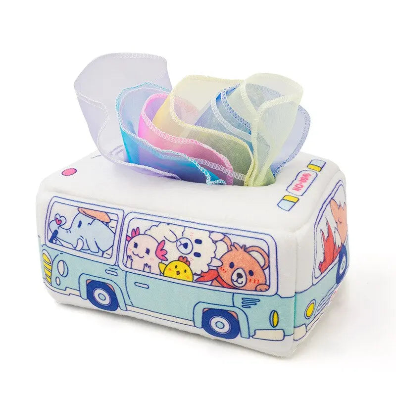 Baby Paper Drawer Toy Baby Cant Tear Paper Towel Box Paper Drawer Cloth Book Childrens Finger Exercise Soothing Toy