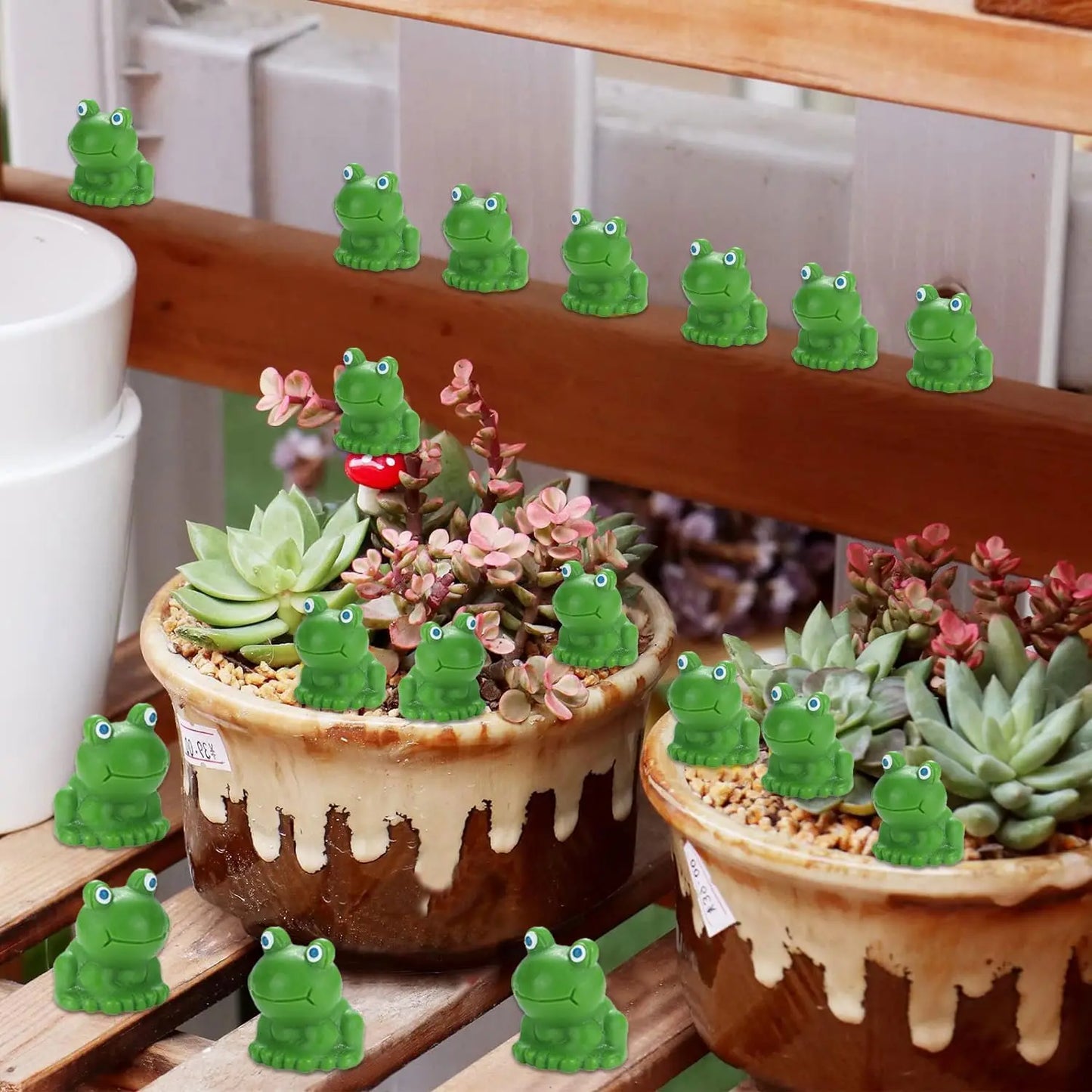 50/100Pc Mini Resin Frogs Green Tiny Frogs Figurines Miniature Home Décor Fairy Garden Decor Dollhouse Birthday Party Favor Gift