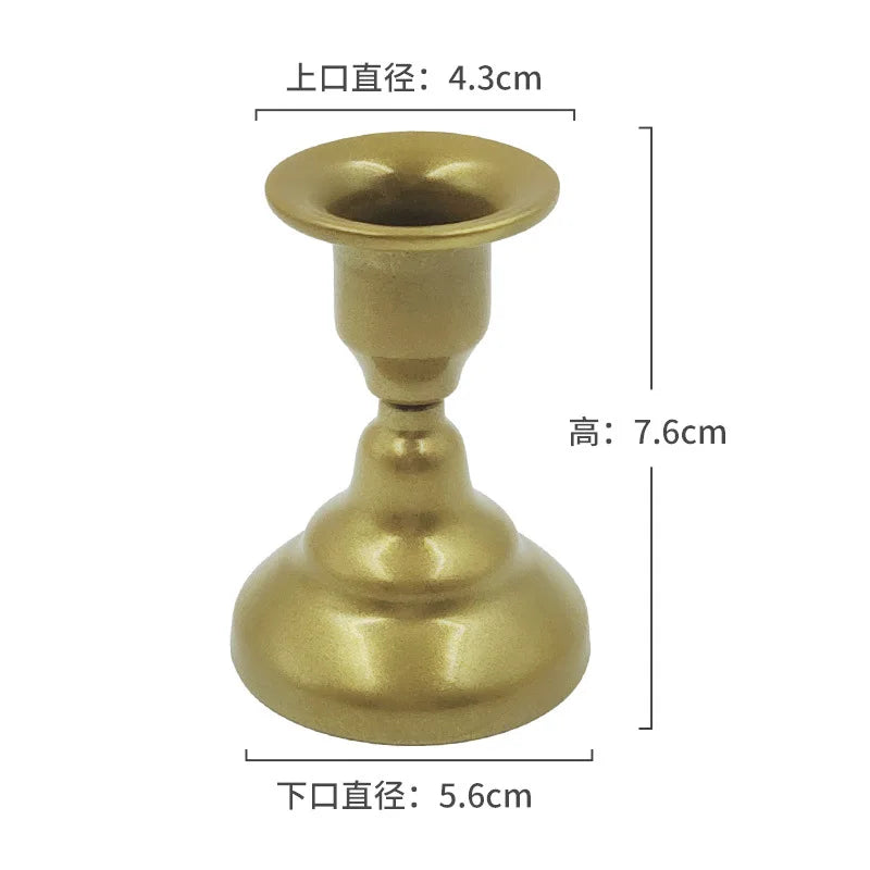 Exquisite Golden Iron Art Candle Holder for Home Décor and Candle Cup Display Wedding Centerpieces for Tables Gold Candle Holder