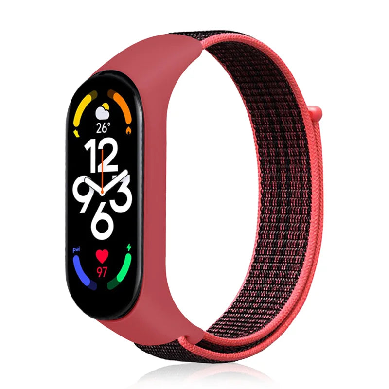 Nylon loop For Xiaomi Mi Band 7-7 nfc smartwatch Wristband Sport Miband7 Correa Replacement Bracelet smart band 7 6 5 4 3 Strap