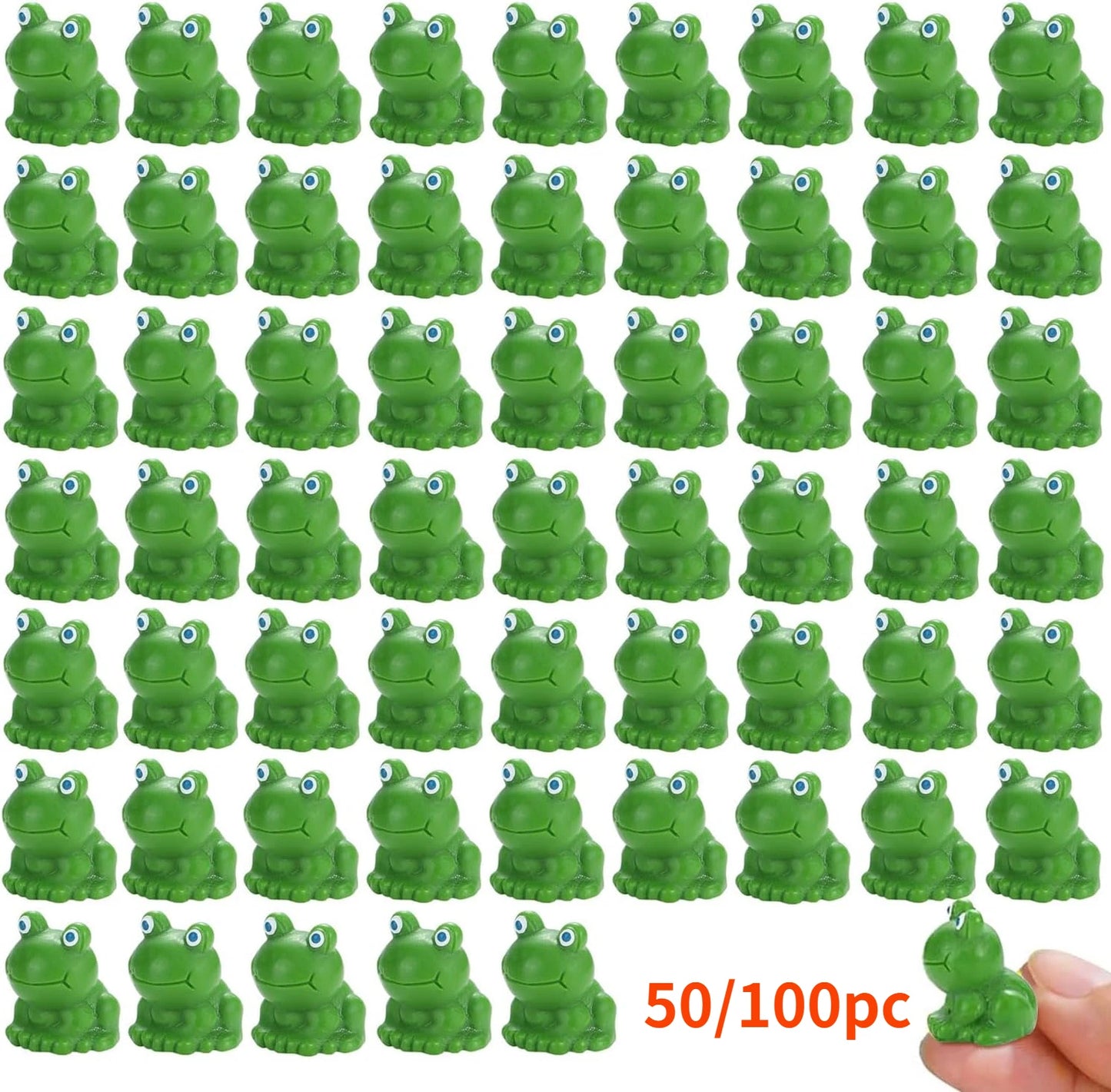 50/100Pc Mini Resin Frogs Green Tiny Frogs Figurines Miniature Home Décor Fairy Garden Decor Dollhouse Birthday Party Favor Gift