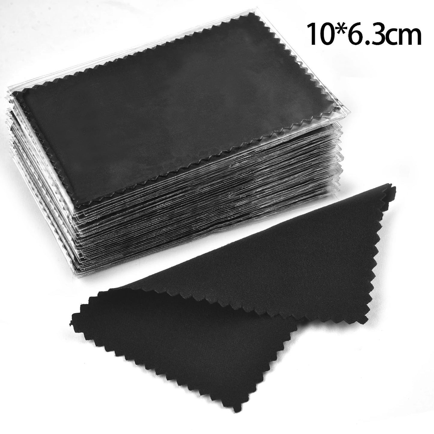 50pcs Silver Gold Jewelry Cleaning Cloth Soft Wipe Color Polishing Cloth Necklaces Rings Polishing Cloth Individually Packaged