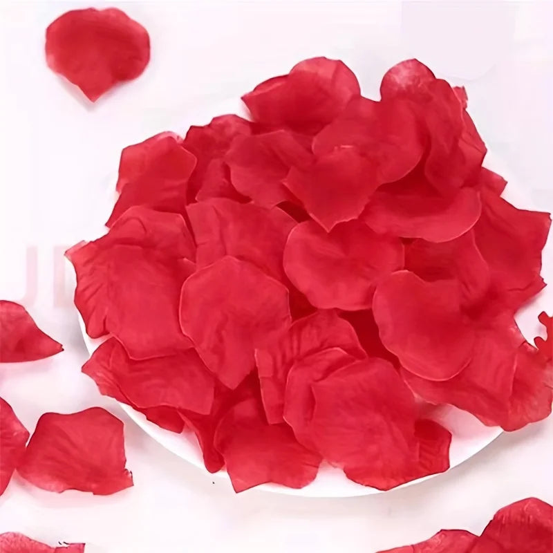 100Pcs Artificial Fake Rose Petals Red White Pink Roses Petal Flowers for Romantic Wedding Party Favors Decoration