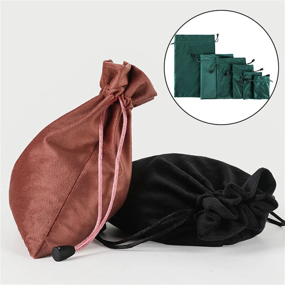 1 Pcs 6 Sizes Bags Linen Drawstring Gift Bag Pouches Cloth Christmas Bag Jewelry Bag Drawstring Pouches Large Velvet Bags