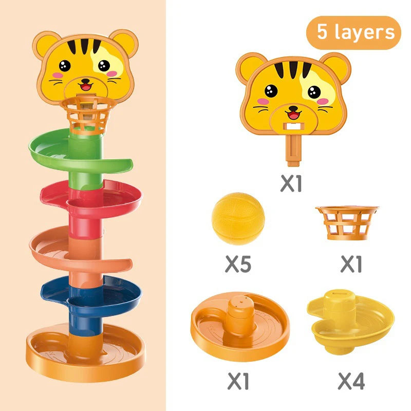 Montessori Toys Baby 0 12 24 36 Months Track Rolling Ball Push Pop Sliding Ball Early Education Toys For Kids Children Sensory