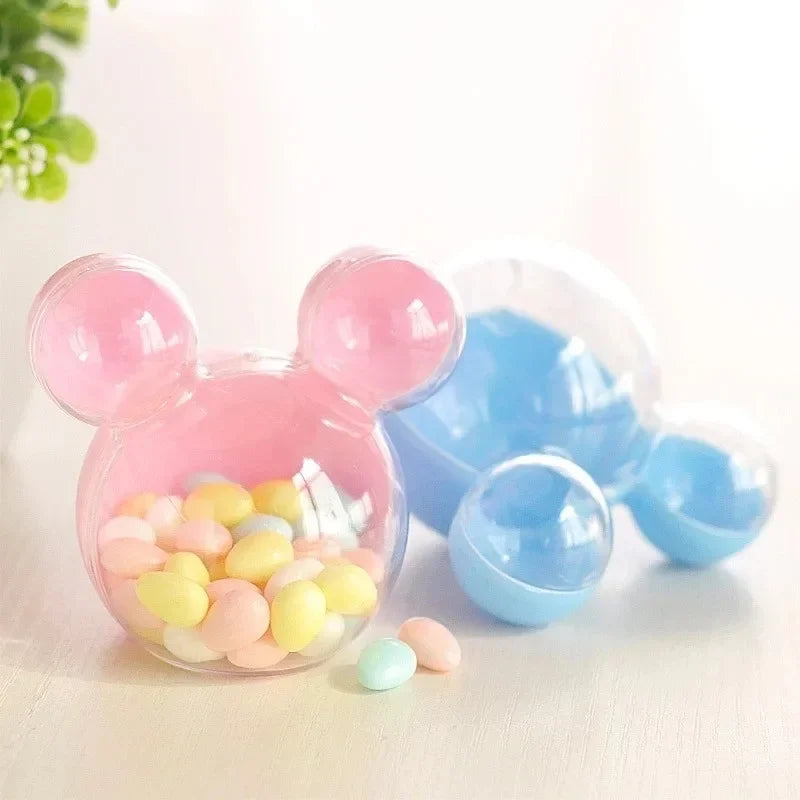 New Mckey Mouse 12 Piece/batch Plastic Candy Box Children's  Birthday Party Decorative Candy Box Baby Shower Supplie