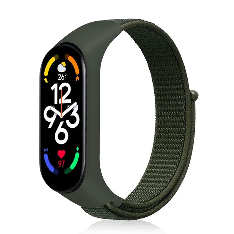 Nylon loop For Xiaomi Mi Band 7-7 nfc smartwatch Wristband Sport Miband7 Correa Replacement Bracelet smart band 7 6 5 4 3 Strap