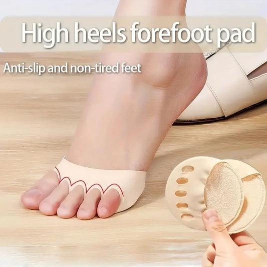 1 Pair Forefoot High Heels Insoles, Thickened Shock-absorbing Foot Pads Insoles, Super Soft Thickened High Heel Insoles