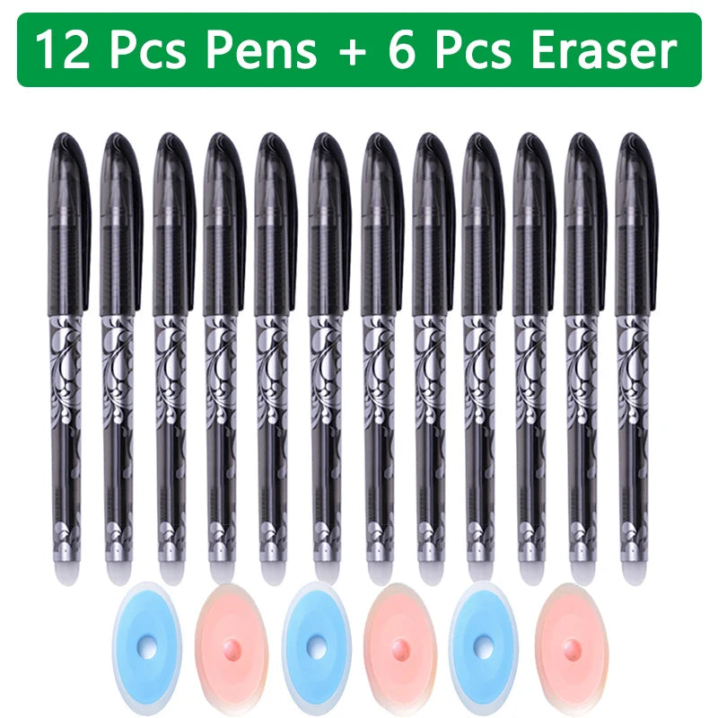 100 Pcs/set Kawaii Erasable Refill Erasable pens Gel Pen sketch Writing Stationery for Notebook school supplies cute kids pencil