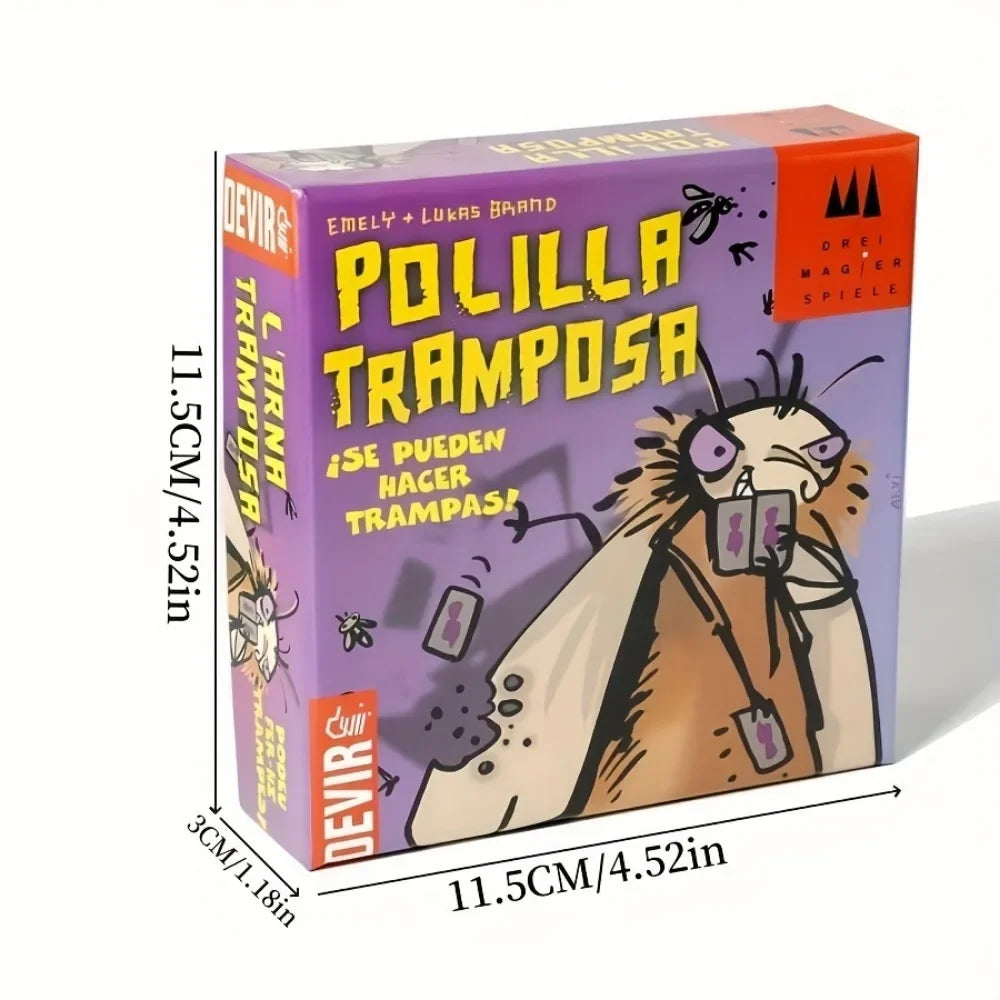 POLILLA TRAMPOSA Spanish Cheating Moth German Cockroach Adult Children Leisure Party Game, Creative Small Gifts