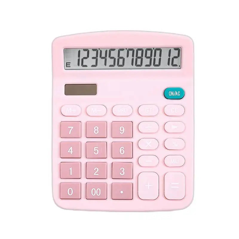 12 Digits Electronic Calculator Solar Calculator Dual Power Supply Calculator for Home Office School Financial Accounting Tools