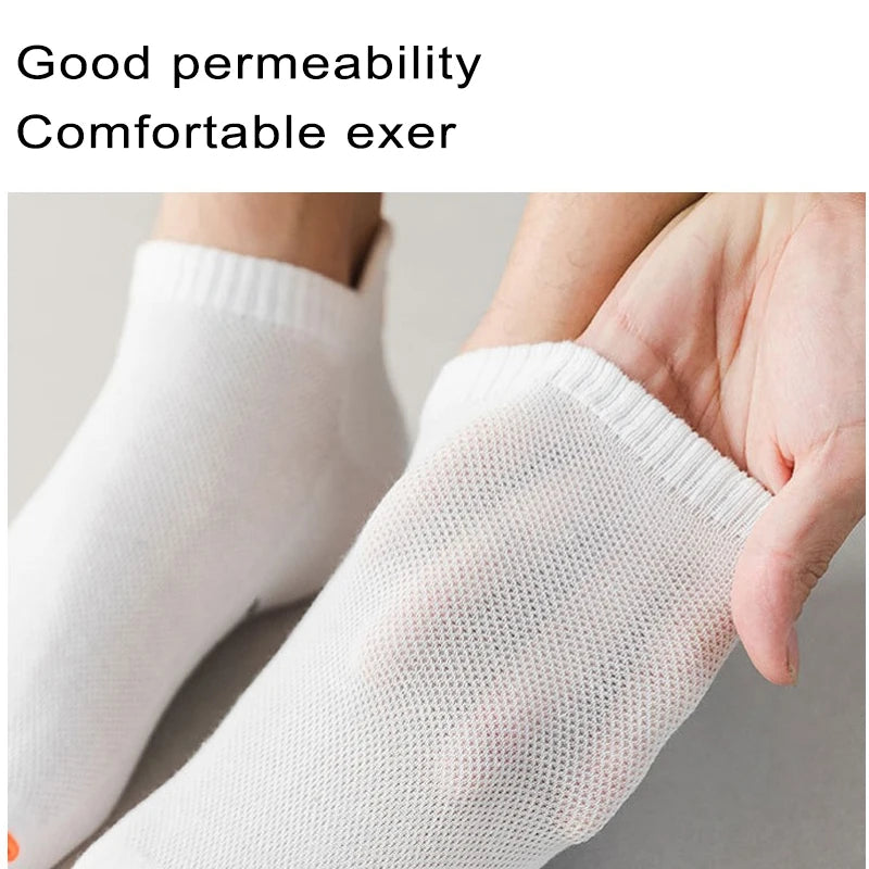 5/10/20 Pairs Bright Color Ankle No Show Socks Men Breathable Street Fashion Sport Deodorant Invisible Travel Running Socks