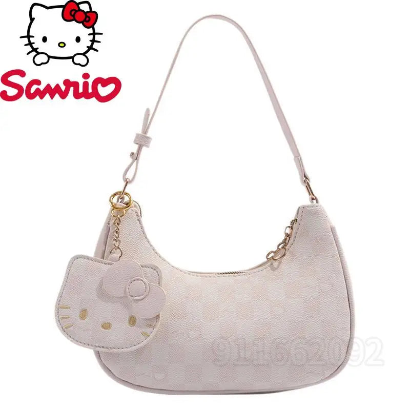 MINISO Hello Kitty New Women's Shoulder Bag Luxury Brand Fashion Trend Women's Handbag Cartoon Cute Women's Bag High Quality