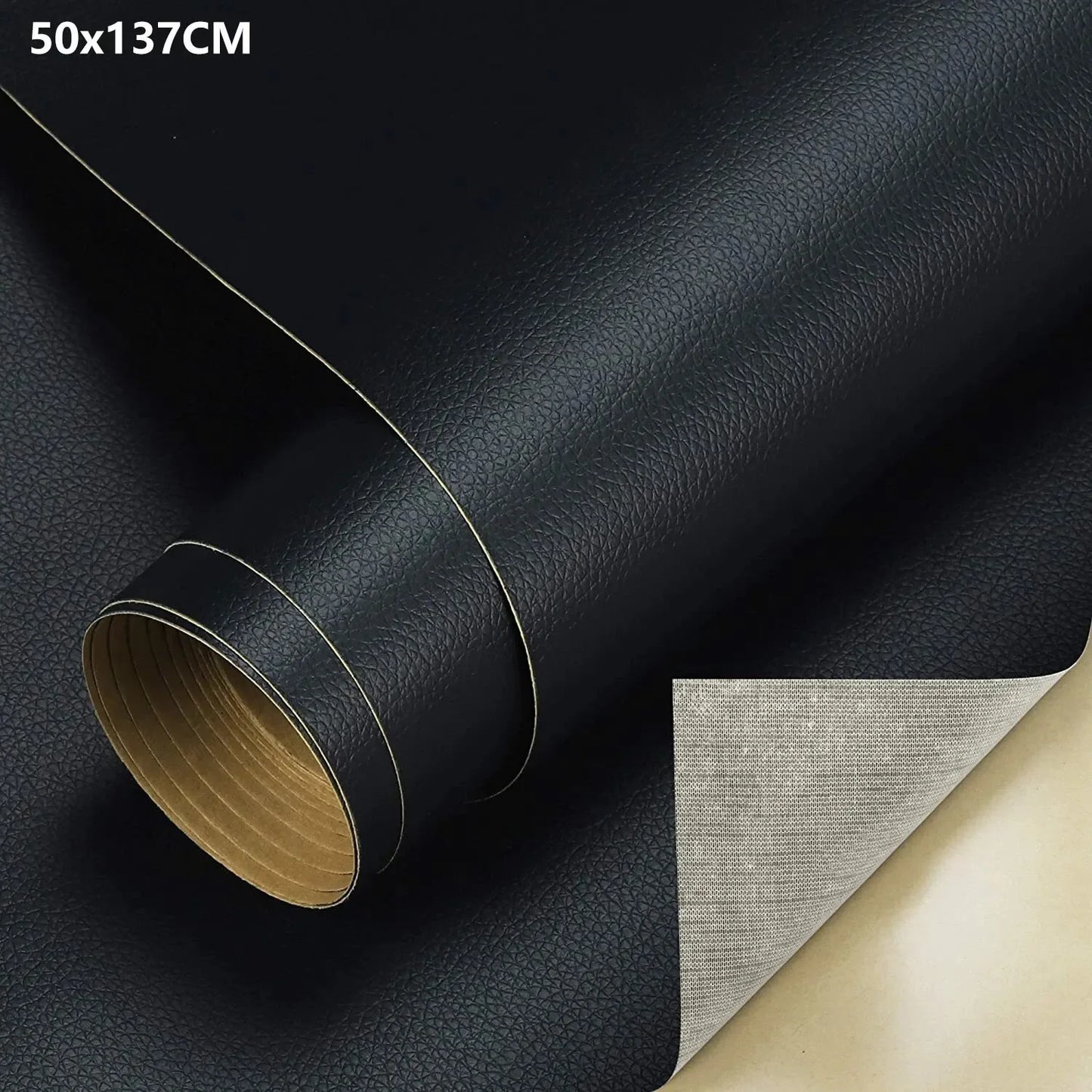 50x137cm(19.7x54inch) Self Adhesive Leather Repair Patch Kit Self-Adhesive Leather Tape for Sofa Furniture Car Seats PU Sofa Fab