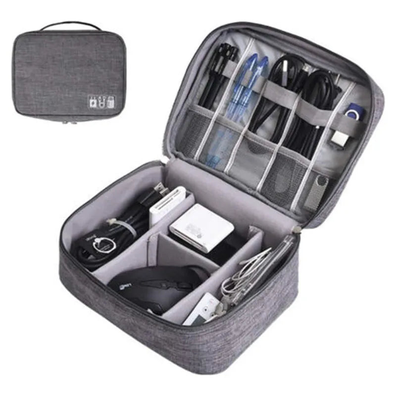 Cable Storage Bag Waterproof Digital Electronic Organizer Portable USB Data Line Charger Plug Storage Bag Travel Cable Organizer