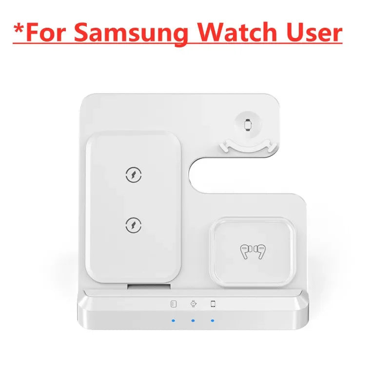 100W 3 in 1 Wireless Charger Stand For Samsung Fold 4 3 S22 Untra Galaxy Watch 5 4 3 Active 2/1 Buds Fast Charging Dock Station