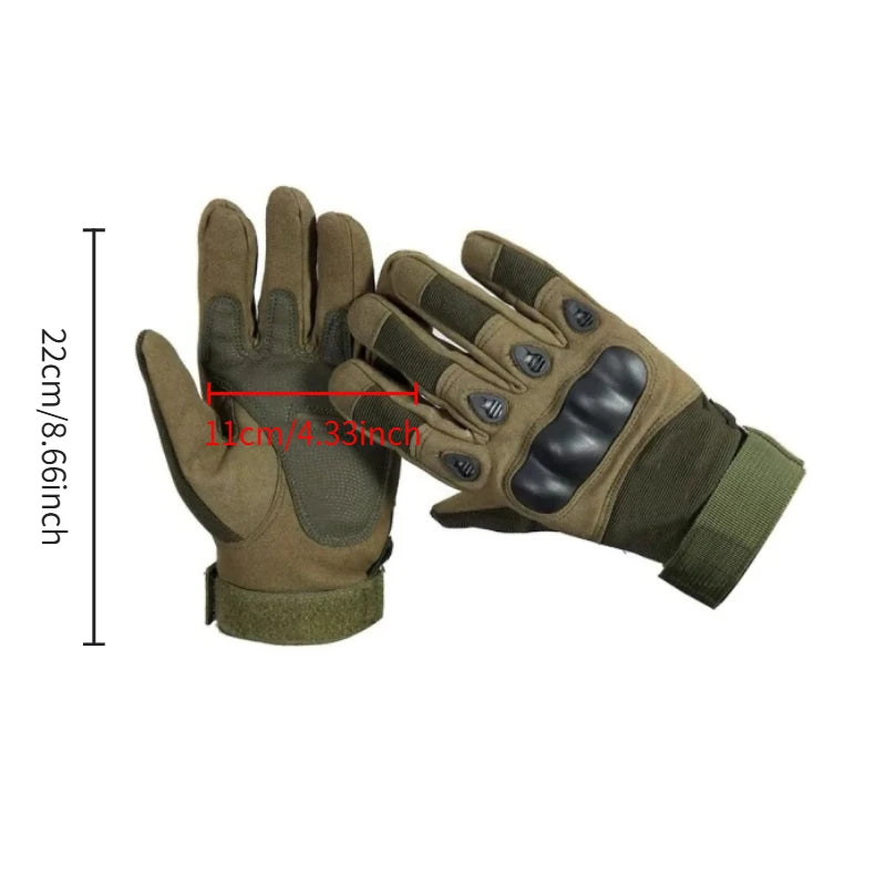 Tactical Military Gloves, Color Bullet Air Gun Shooting, Soldier Combat Anti Slip Bicycle All Finger Gloves, MEN'S Clothing GLOV