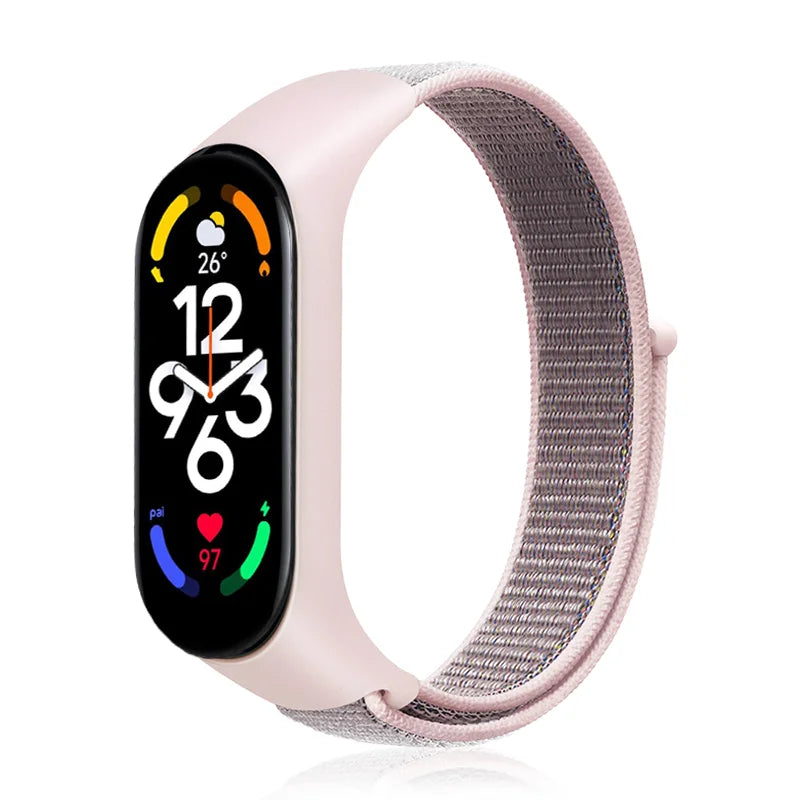 Nylon loop For Xiaomi Mi Band 7-7 nfc smartwatch Wristband Sport Miband7 Correa Replacement Bracelet smart band 7 6 5 4 3 Strap