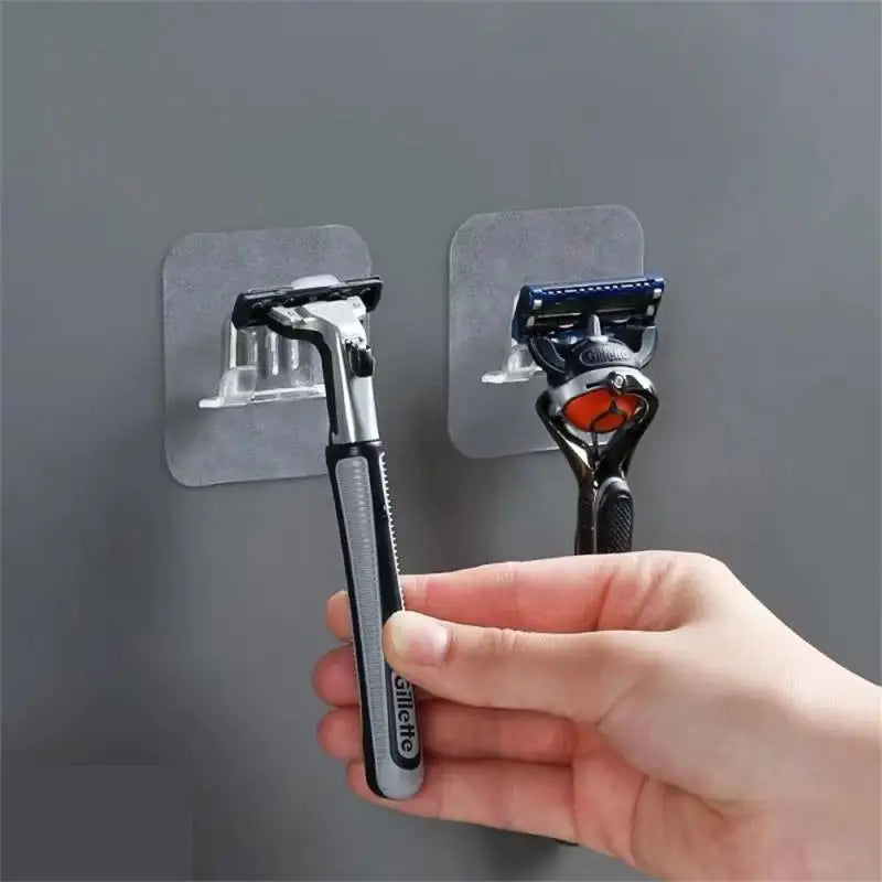 5-1PCS Shaving Razor Holder Punch-free Multi-purpose Strong Sticky Hook Toothbrush Holder Sundries Storage Rack Bathroom Product