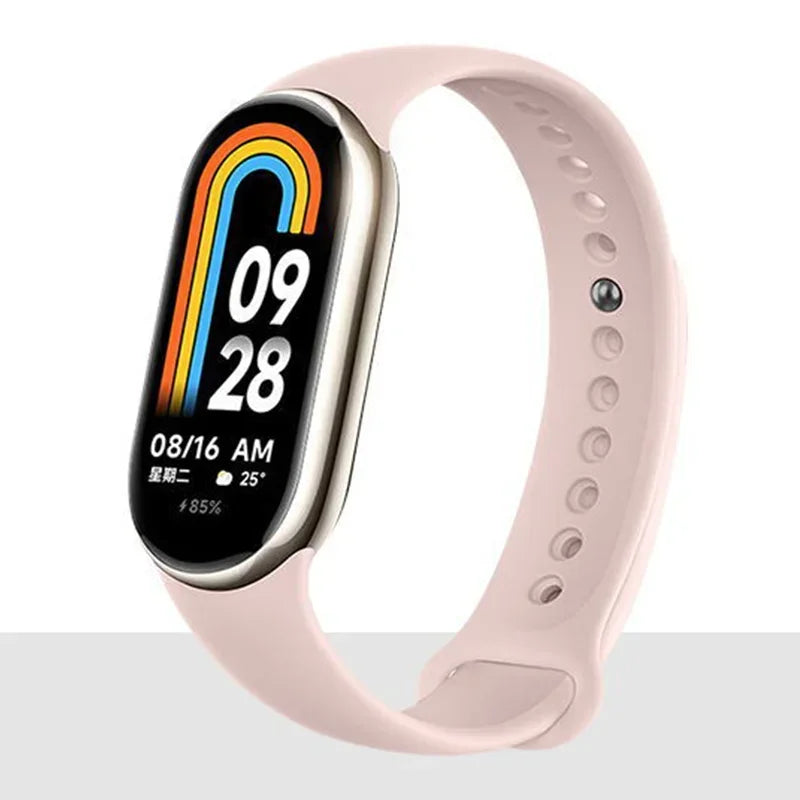 Sport Strap For Xiaomi Mi band 8-8 NFC Belt Replacement miband8 silicone Bracelet smart band 8 waterproof Watchbands Accessories