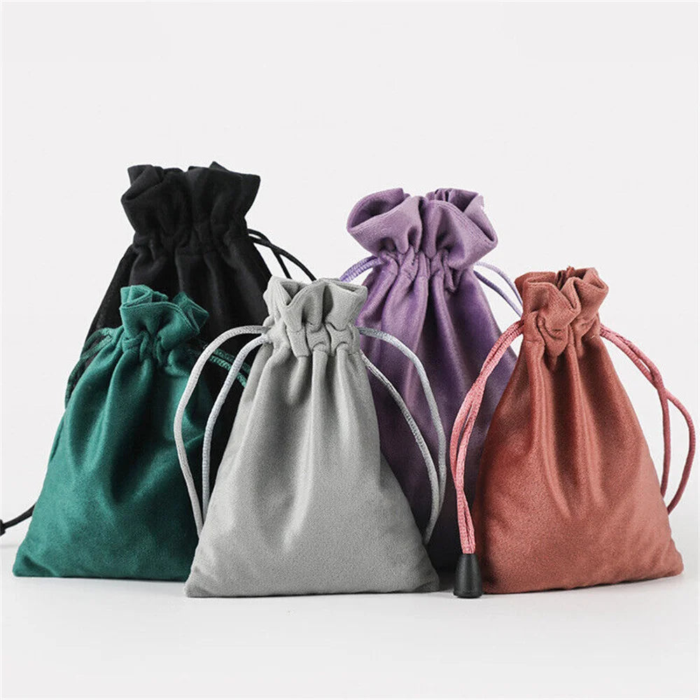 1 Pcs 6 Sizes Bags Linen Drawstring Gift Bag Pouches Cloth Christmas Bag Jewelry Bag Drawstring Pouches Large Velvet Bags