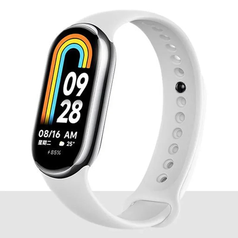 Sport Strap For Xiaomi Mi band 8-8 NFC Belt Replacement miband8 silicone Bracelet smart band 8 waterproof Watchbands Accessories