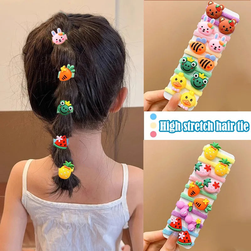 20-50 Pieces/Set Rubber Band for Children Cartoon Hair Band New Sweet Baby Hair Rope Hair Accessories