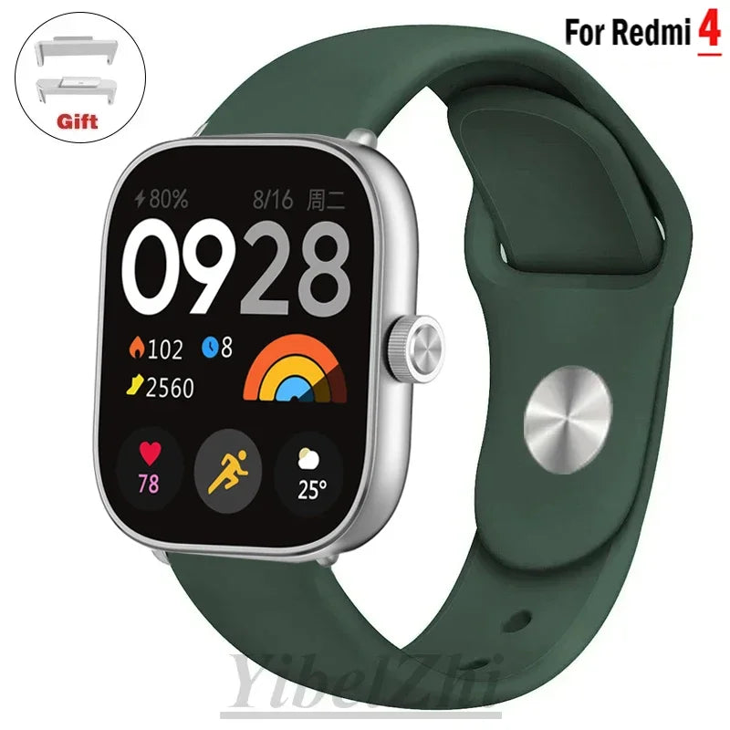 Soft Silicone Watchbands for Redmi watch 4 strap SmartWatch WristBand Sport correa Bracelet for xiaomi mi band 8 pro Accessories