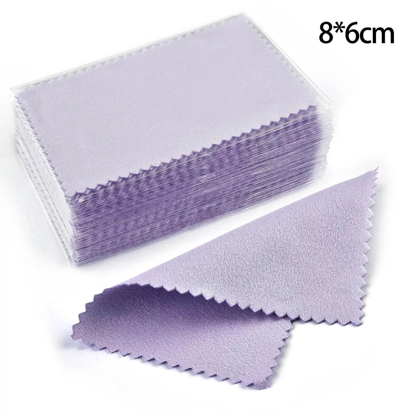 50pcs Silver Gold Jewelry Cleaning Cloth Soft Wipe Color Polishing Cloth Necklaces Rings Polishing Cloth Individually Packaged