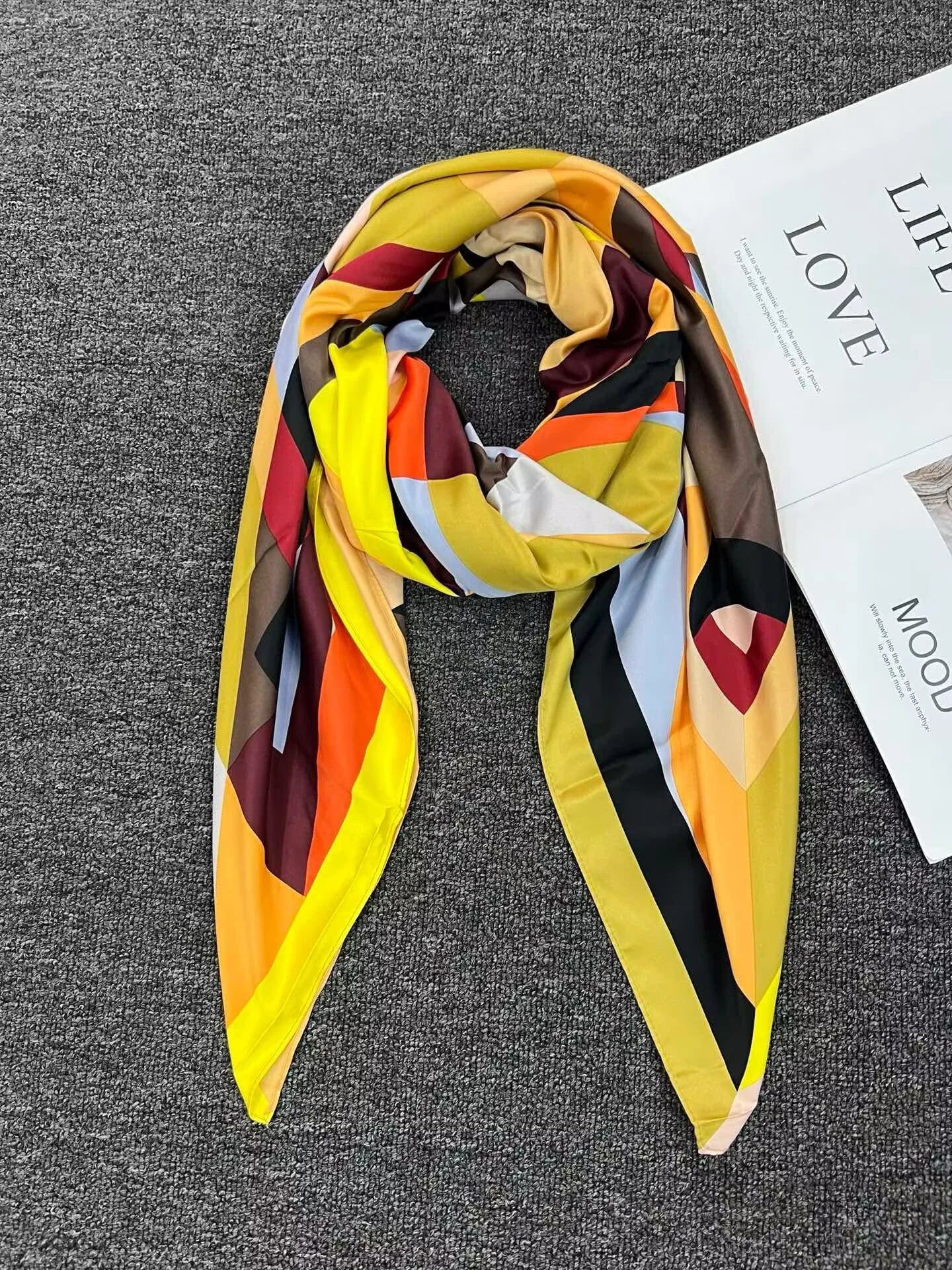 Foreign trade original order, Spanish fashion brand, new product, embroidered and printed multi style large square scarf