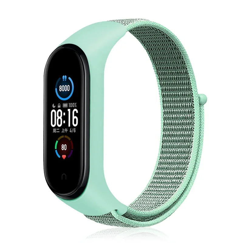 Bracelet For Mi Band 6 7 Strap Nylon Sport loop watch Belt Pulseira Correa Mi band 4 Wristband for xiaomi Mi band 5 4 3 Bracelet