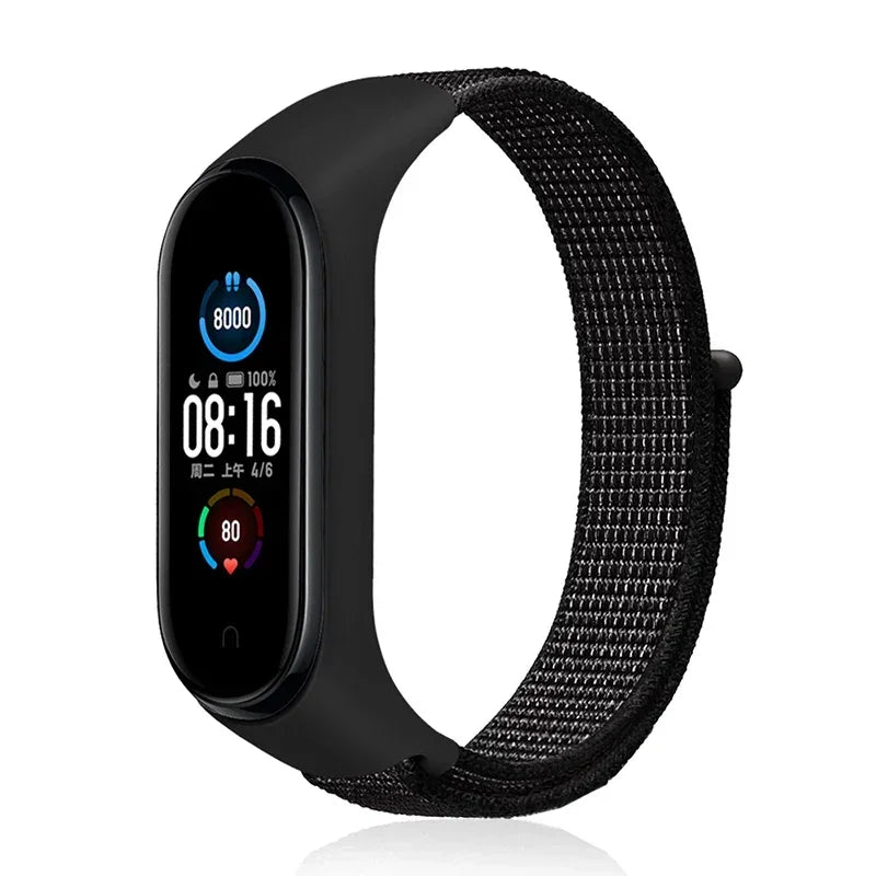 Bracelet For Mi Band 6 7 Strap Nylon Sport loop watch Belt Pulseira Correa Mi band 4 Wristband for xiaomi Mi band 5 4 3 Bracelet