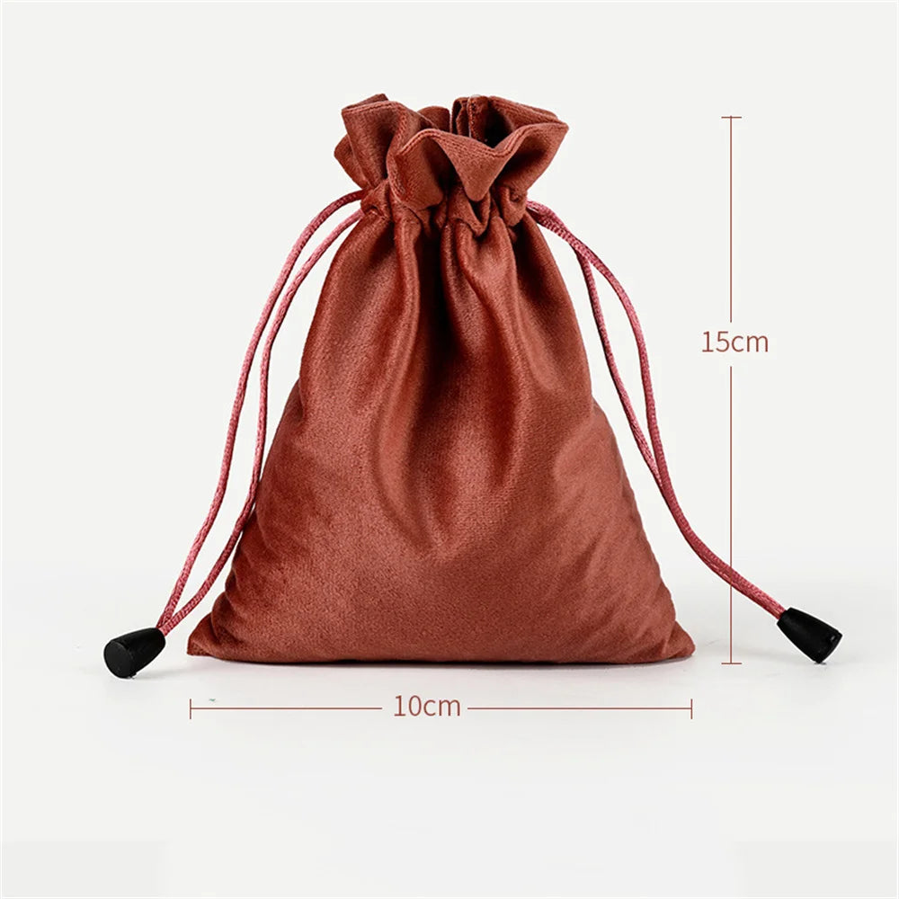 1 Pcs 6 Sizes Bags Linen Drawstring Gift Bag Pouches Cloth Christmas Bag Jewelry Bag Drawstring Pouches Large Velvet Bags