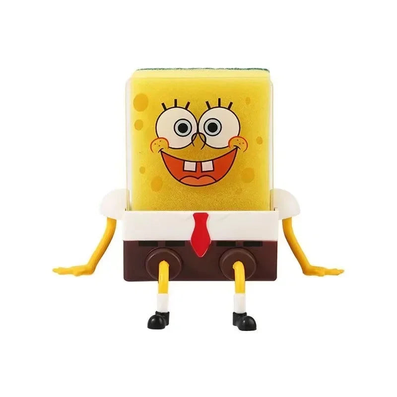 SpongeBob SquarePants Dish Washing Brush Sponge Kitchen Supplies Drain Rack Cleaning Dishes Brushes Reusable Scrub Scouring Pad