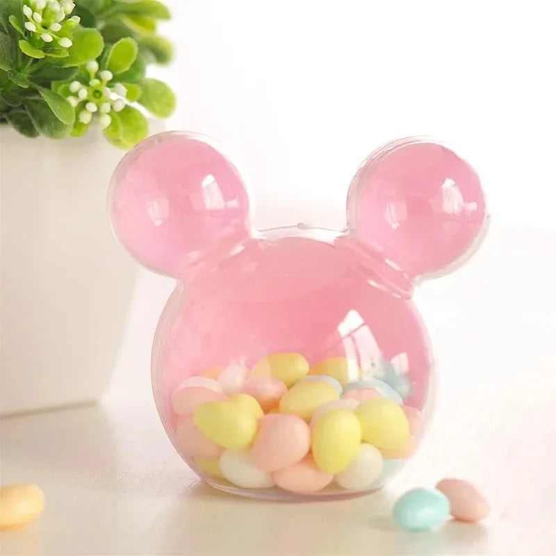 New Mckey Mouse 12 Piece/batch Plastic Candy Box Children's  Birthday Party Decorative Candy Box Baby Shower Supplie