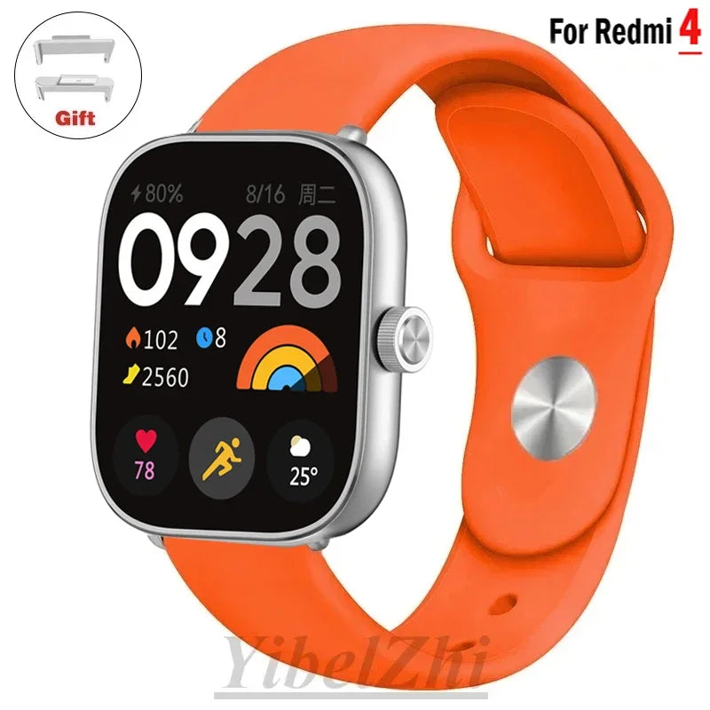 Soft Silicone Watchbands for Redmi watch 4 strap SmartWatch WristBand Sport correa Bracelet for xiaomi mi band 8 pro Accessories