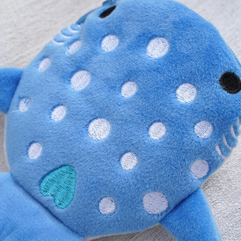 Cartoon Cute Whale Shark Coin Purse Kawaii Wallet Portable Plush Coin Bag Key Earphone Coin Storage Pouch Zipper Bag Kids Gift