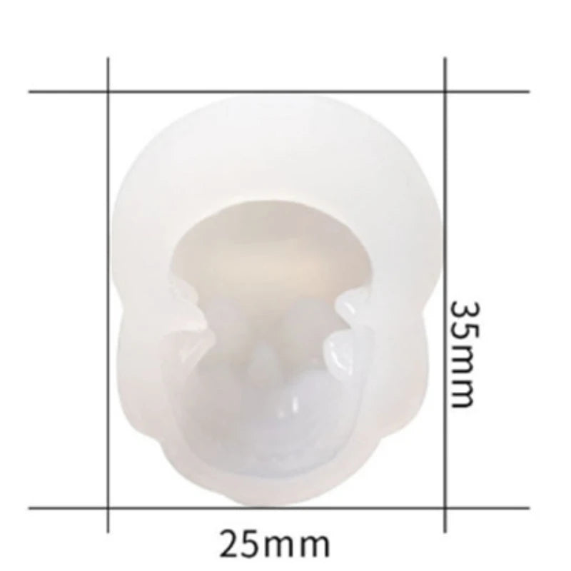 Mini Skull Resin Silicone Molds 3D Skull Head for Resin Bracelet Clay Candle Wax Casting Halloween Party Supplies Home Décor