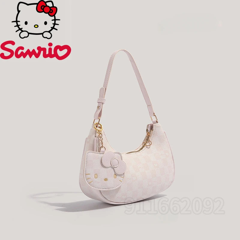 MINISO Hello Kitty New Women's Shoulder Bag Luxury Brand Fashion Trend Women's Handbag Cartoon Cute Women's Bag High Quality