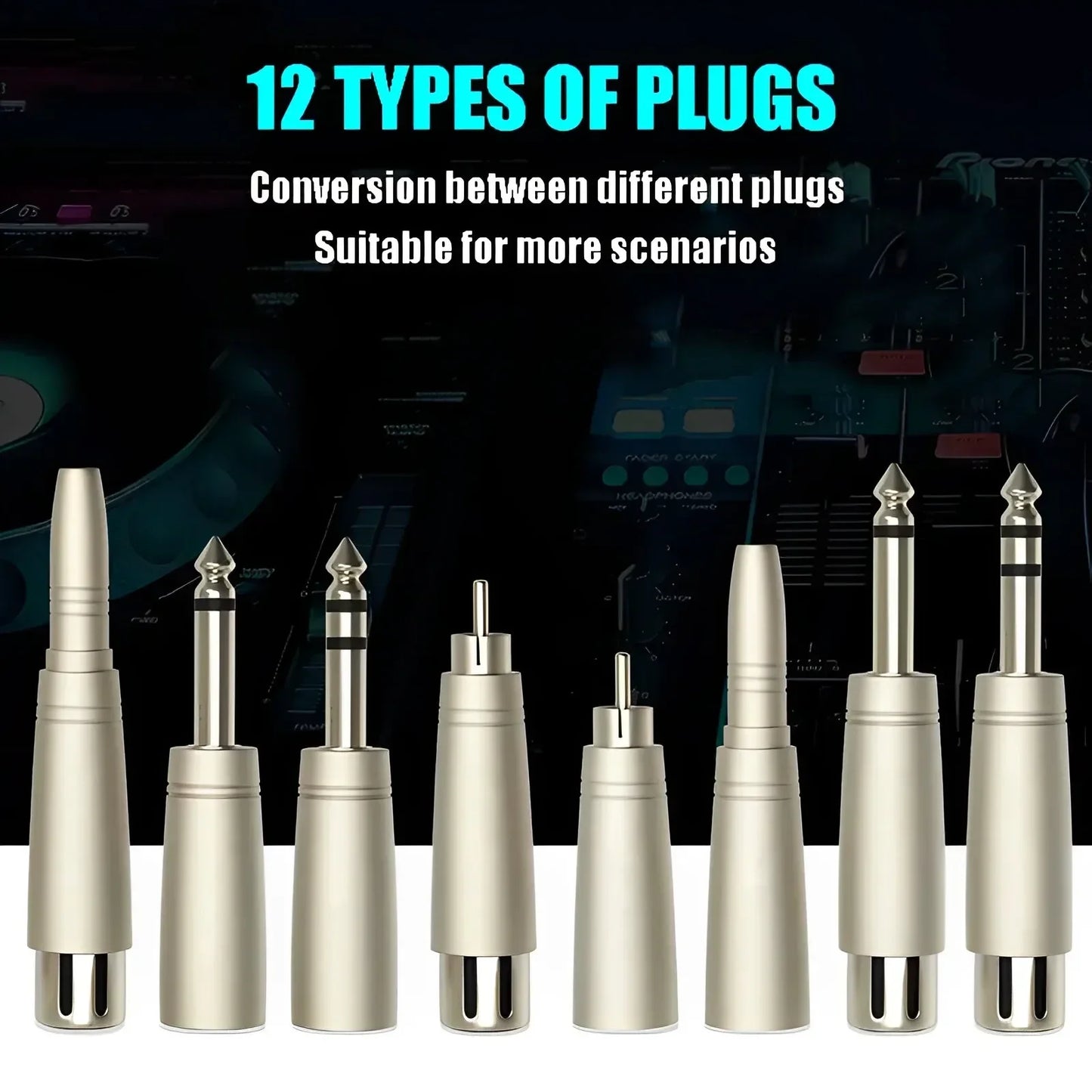 Audio Adapter RCA Male(Female) To XLR Male(Female) Plug 6.35mm TS/TRS 1/4 Male(Female) Plug Jack Audio Adapter