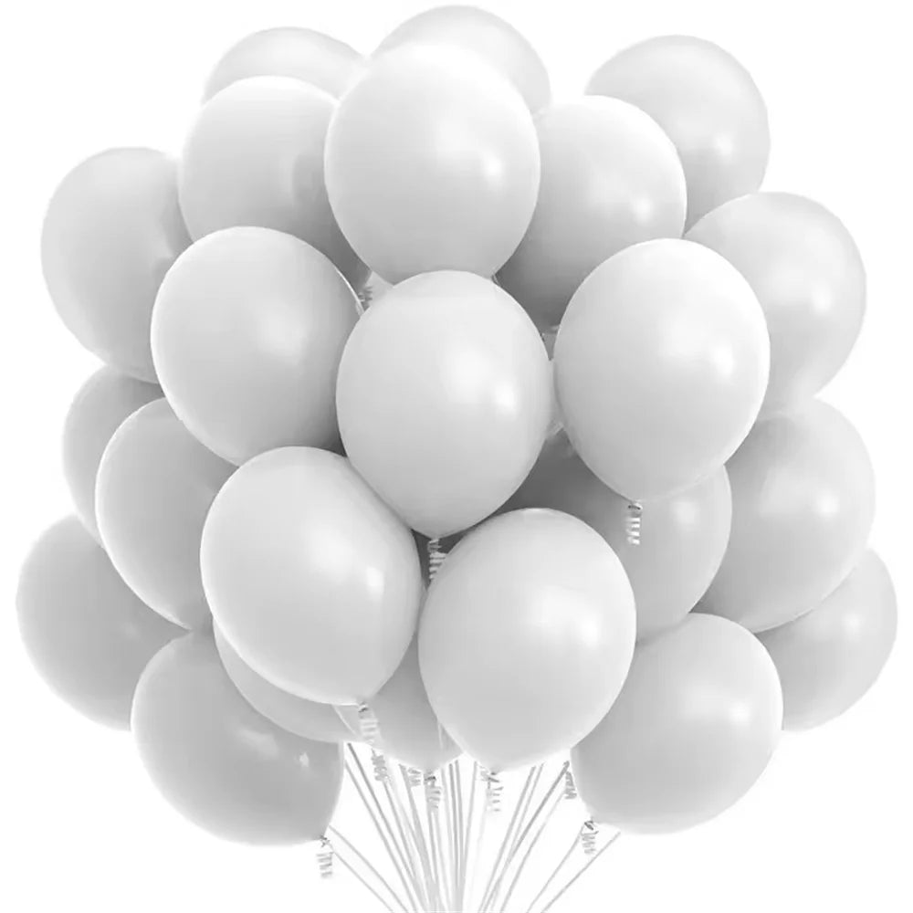 5/10/12 Inch Black White Round Matte Latex Balloon Birthday Party Wedding Baby Bathing Activities Decorative Balloon