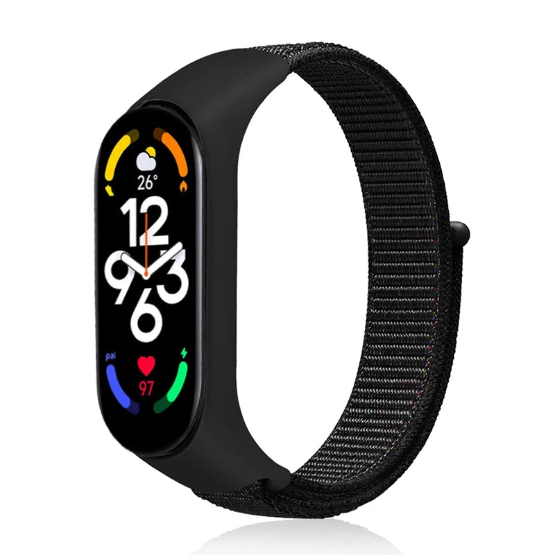 Nylon loop For Xiaomi Mi Band 7-7 nfc smartwatch Wristband Sport Miband7 Correa Replacement Bracelet smart band 7 6 5 4 3 Strap